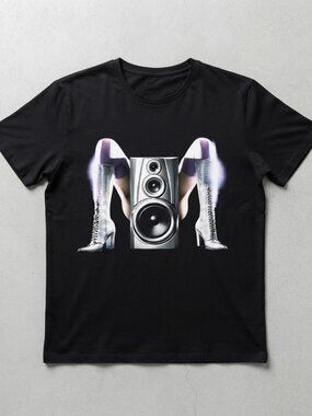Madonna Confessions II Speaker Black T-Shirt S-4XL